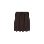 St. Agni Fine Lace Skirt in Bark