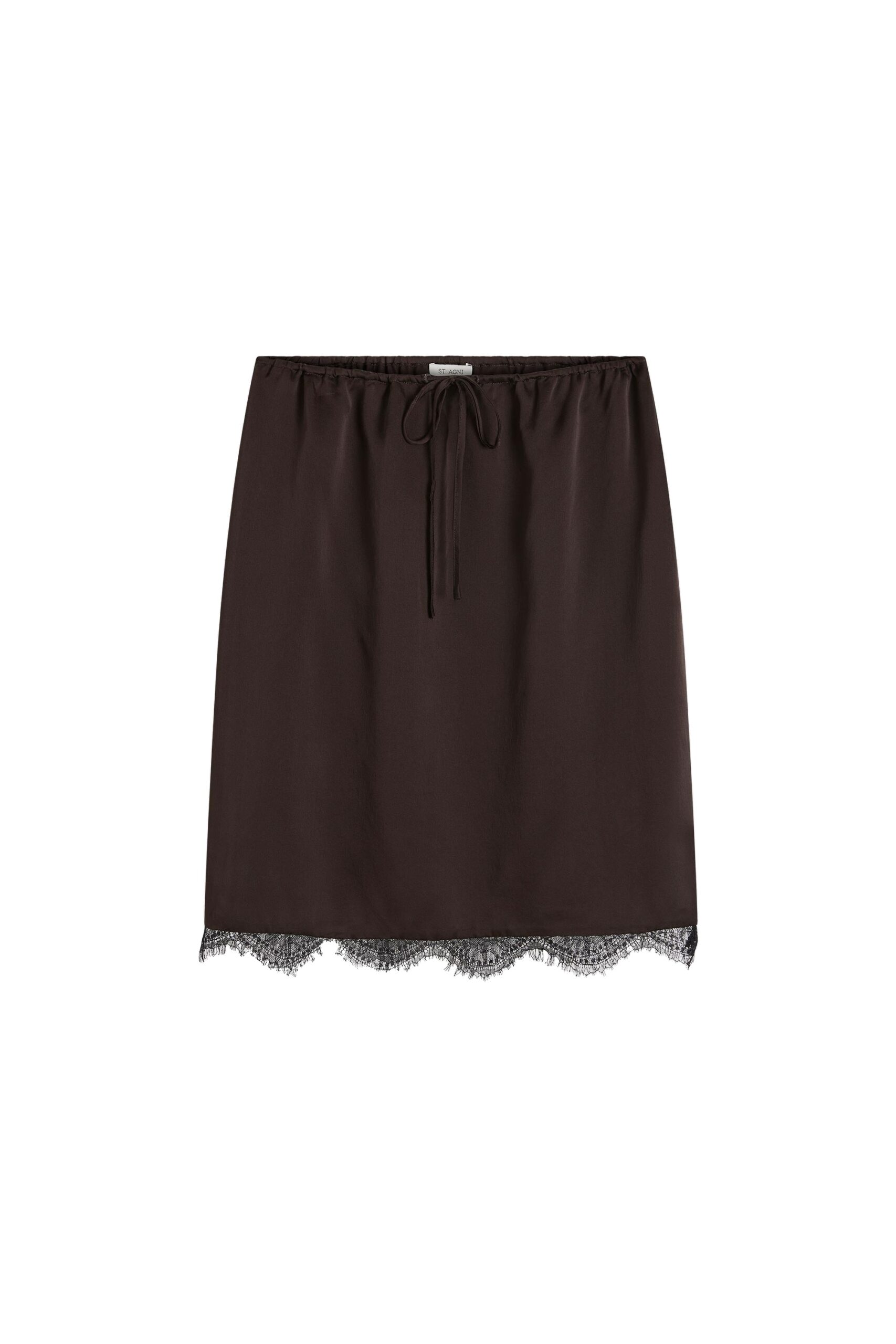 St. Agni Fine Lace Skirt in Bark | Skirts | Coveti St. Agni Fine Lace Skirt in Bark