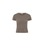 St. Agni Fine Merino Wool Baby Tee in Vapor