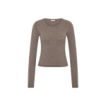 St. Agni Fine Merino Wool Long Sleeve Top in Vapor