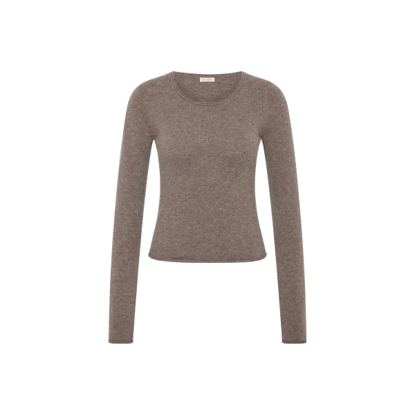 Fine Merino Wool Long Sleeve Top in Vapor