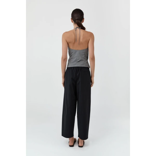St. Agni Fine Rouleau Crop Pants in Black, view 5