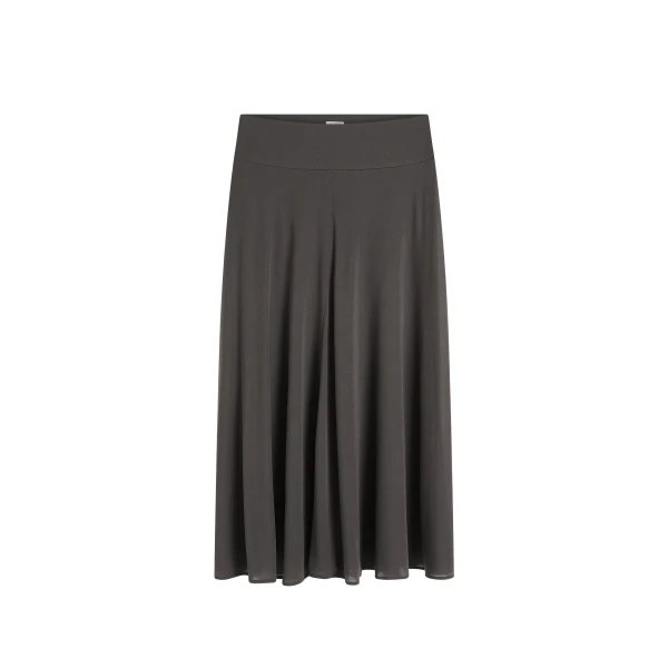 Fluid Jersey Skirt in Soot