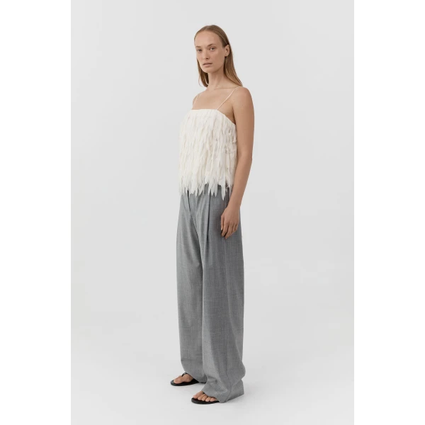 St. Agni Fringe Tie Top in Talco, view 5