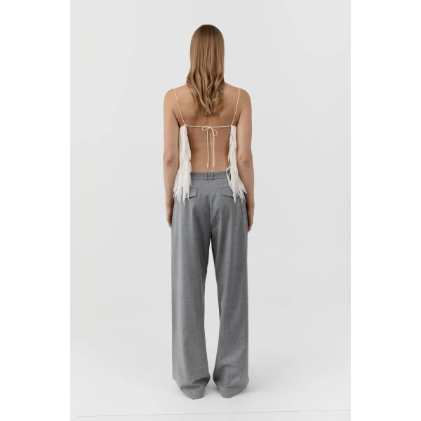 St. Agni Fringe Tie Top in Talco, view 6