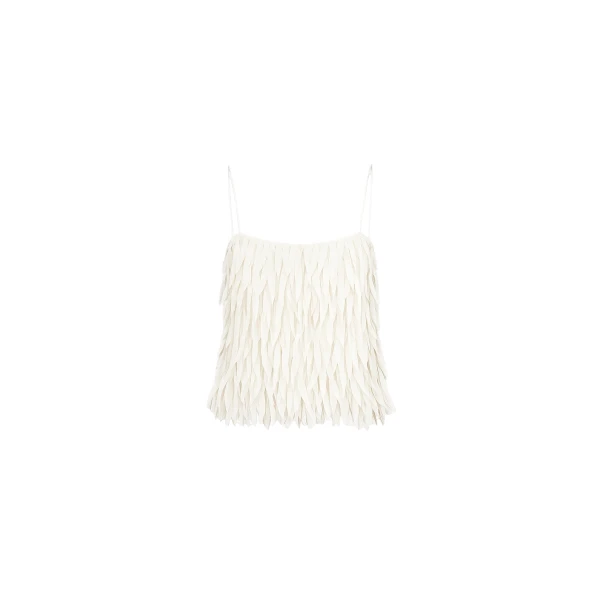 St. Agni Fringe Tie Top in Talco