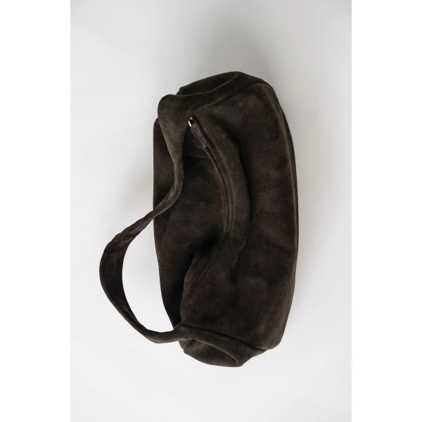 St. Agni Grande Bon Bon Bag in Coffee Suede, view 4