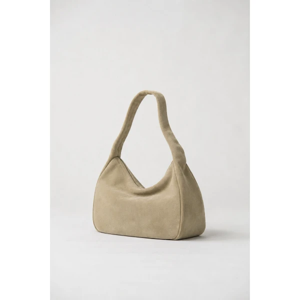 St. Agni Grande Bon Bon Bag in Rock Suede, view 2