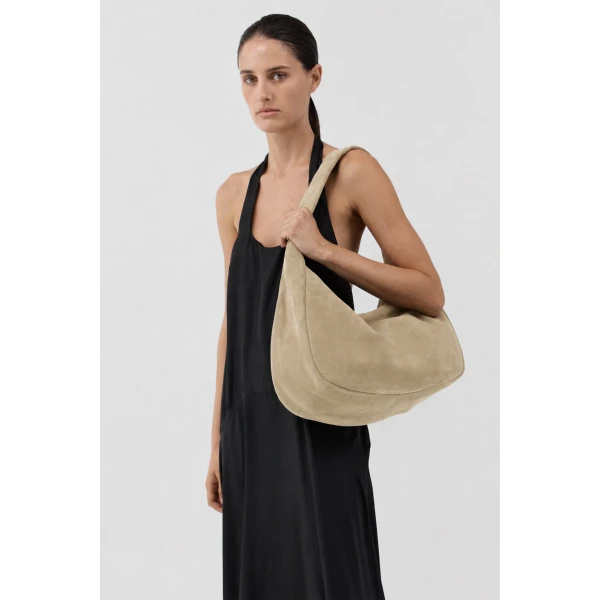 St. Agni Grande Bon Bon Bag in Rock Suede, view 3