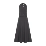 St. Agni Halter Circle Hem Dress in Iron Glaze