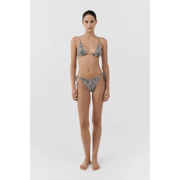 St. Agni High Cut Bikini Brief in Python, view 2