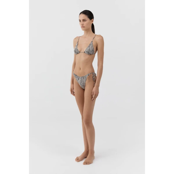 St. Agni High Cut Bikini Brief in Python, view 4