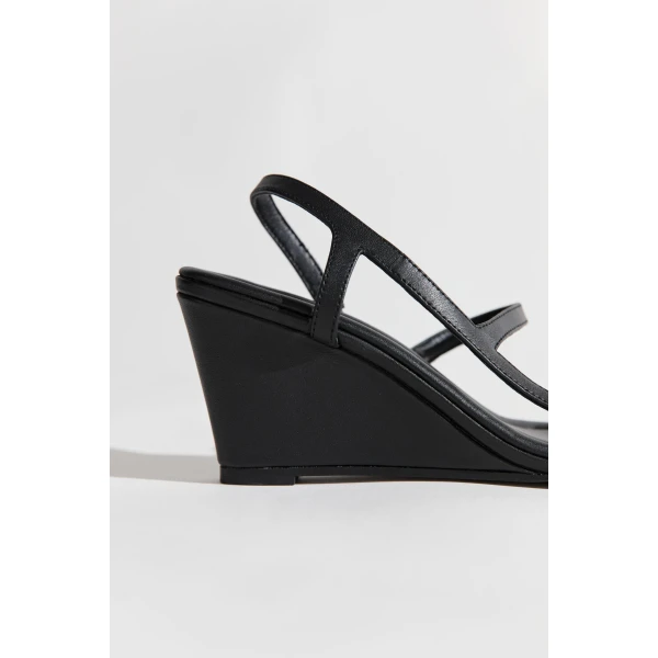 St. Agni High Wedge in Black, view 6
