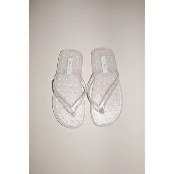 St. Agni Jelly Flip Flop in Transparent, view 4