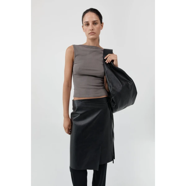 St. Agni Large Crossbody Bag in Black, view 6