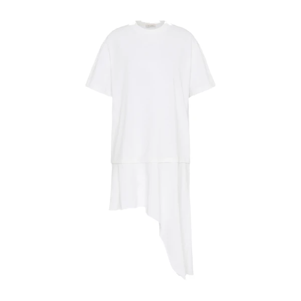 St. Agni Layered Tee Mini Dress in Off White