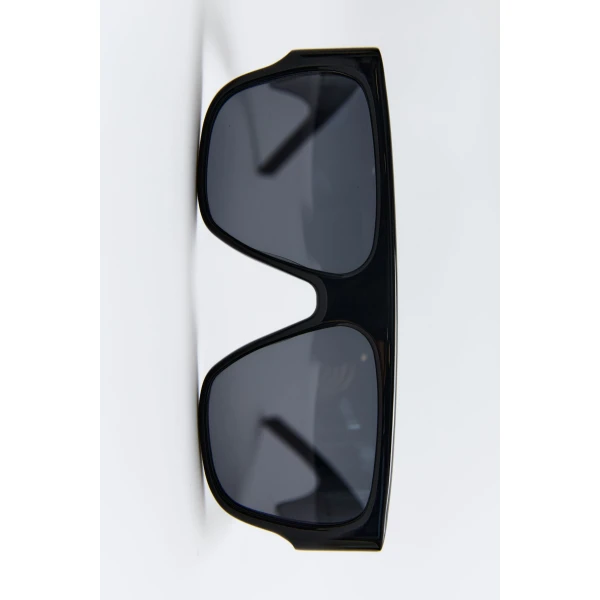 St. Agni Linea Oversized Sunglasses in Black and Grey, view 4