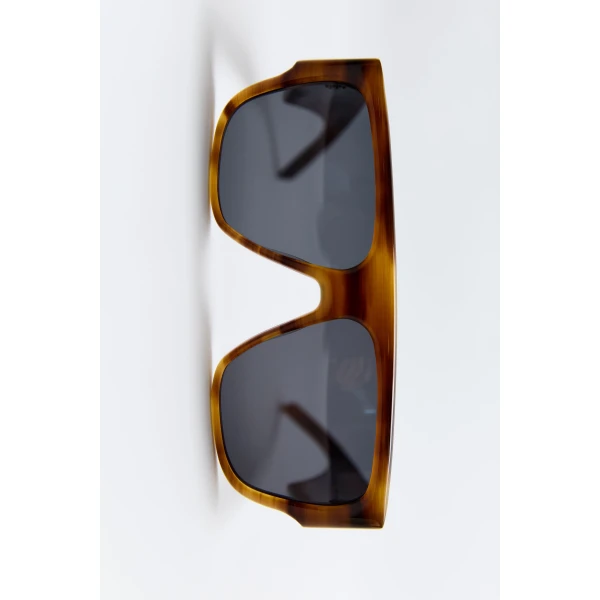 St. Agni Linea Oversized Sunglasses in Tortoiseshell and Grey, view 3