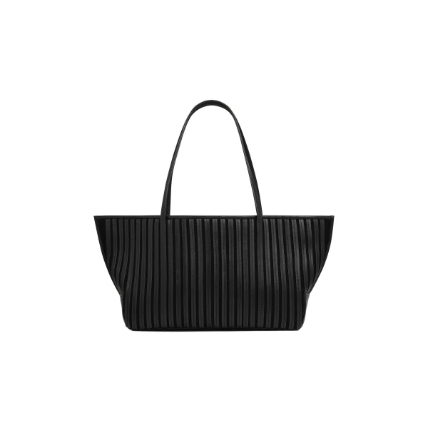 Linea Stitch Bateau Tote in Black
