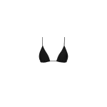 St. Agni Longline Triangle Bikini Top in Black