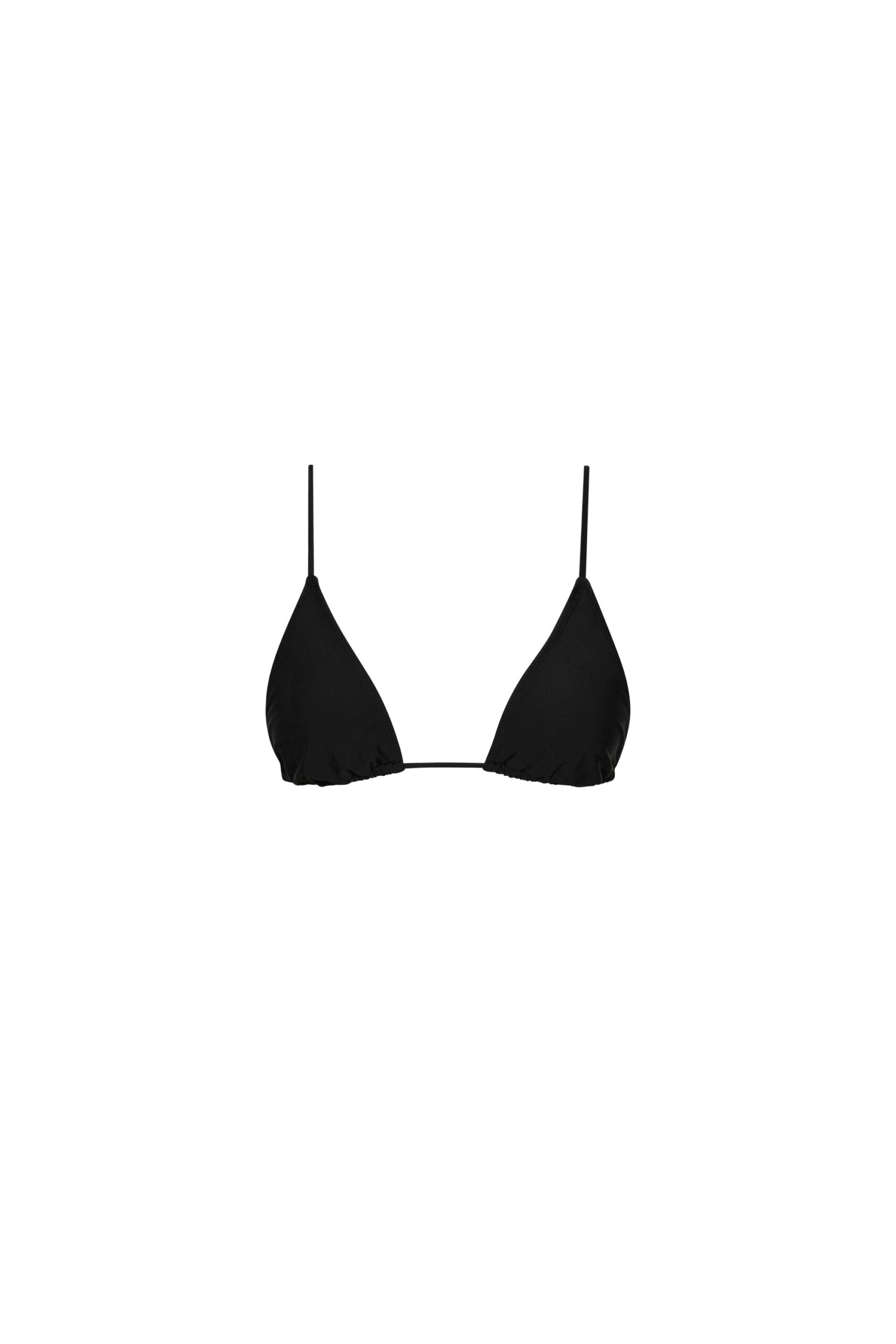 St. Agni Longline Triangle Bikini Top in Black | Swimwear | Coveti St. Agni Longline Triangle Bikini Top in Black