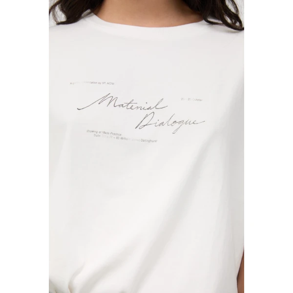 St. Agni Material Dialogue Tee in White, view 4