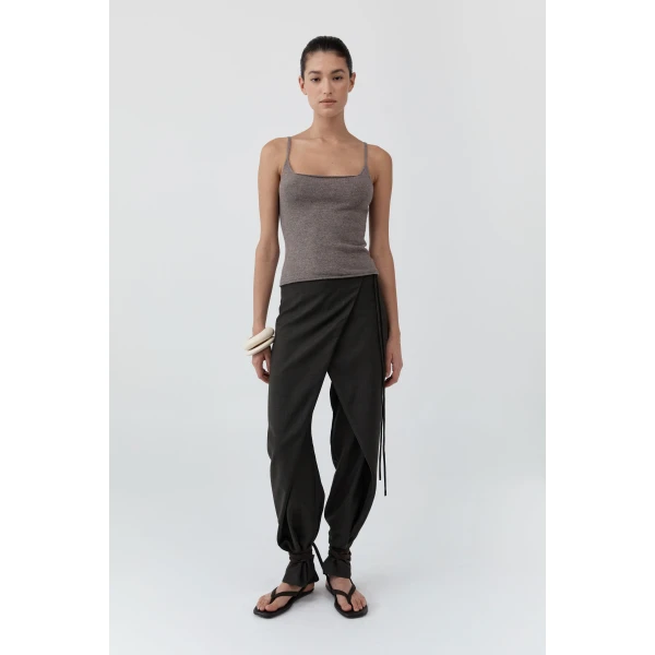 St. Agni Merino Wool Slim Tank in Vapor, view 2