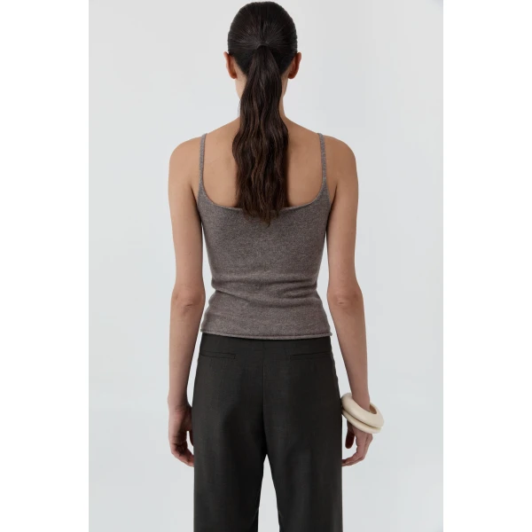 St. Agni Merino Wool Slim Tank in Vapor, view 5