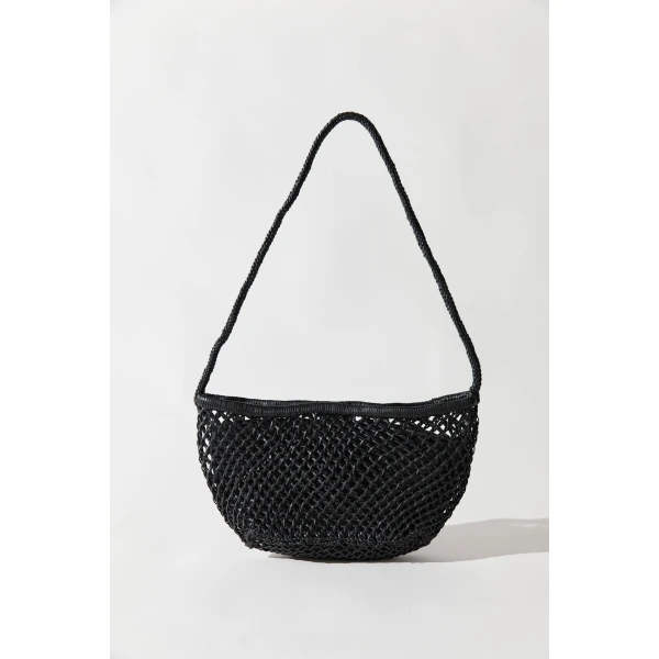 St. Agni Mesh Crescent Bag in Black, view 2