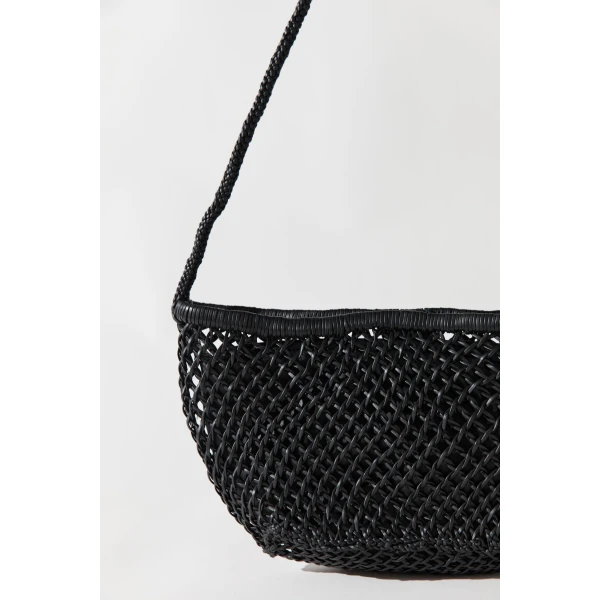 St. Agni Mesh Crescent Bag in Black, view 5
