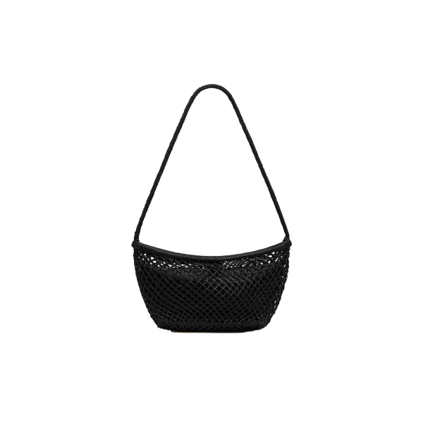 St. Agni Mesh Crescent Bag in Black