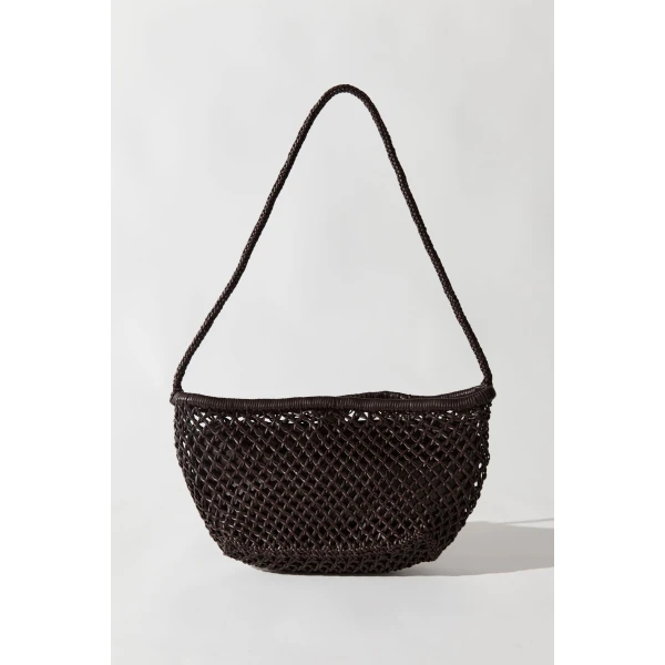 St. Agni Mesh Crescent Bag in Coffee, view 2