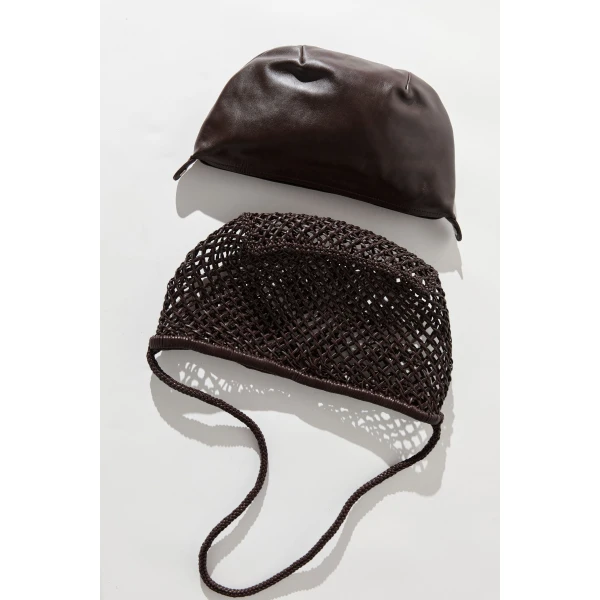 St. Agni Mesh Crescent Bag in Coffee, view 6