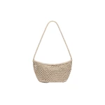St. Agni Mesh Crescent Bag in Ecru