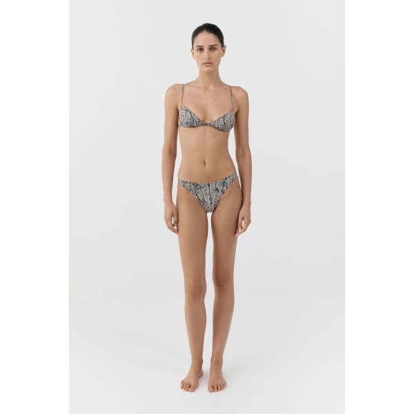 St. Agni Mid Bikini Brief in Python, view 2