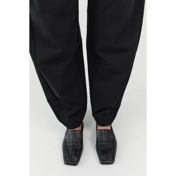 St. Agni Minimal Flat Loafer in Black, view 3