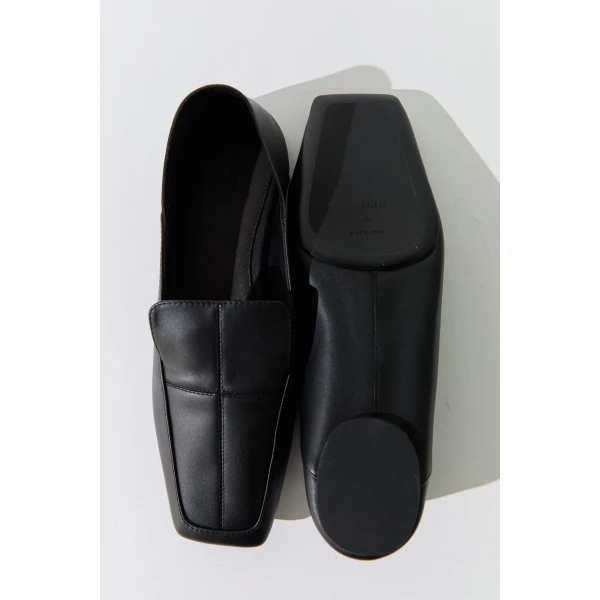 St. Agni Minimal Flat Loafer in Black, view 4