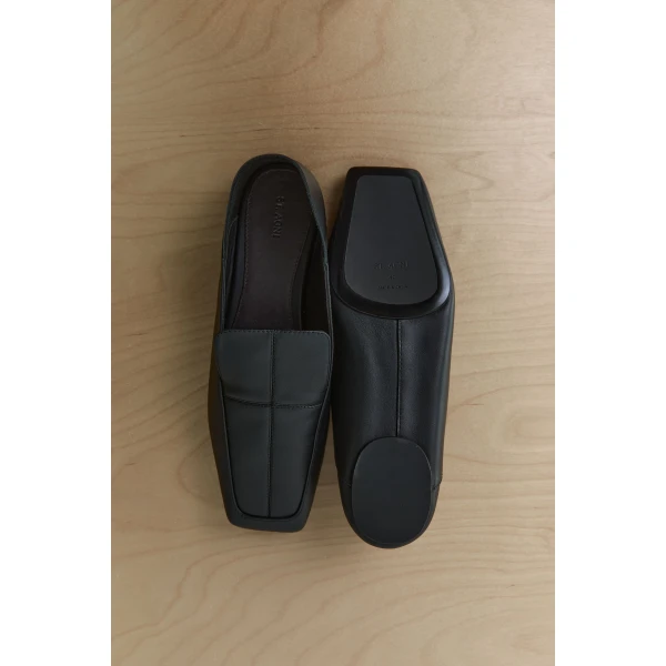 St. Agni Minimal Flat Loafer in Black, view 6
