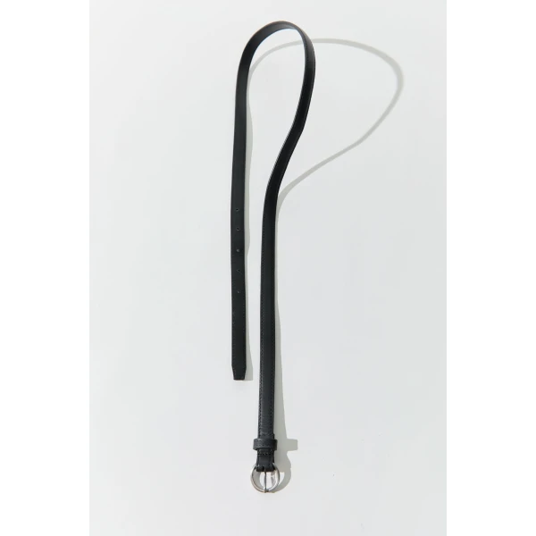St. Agni Minimal Slim Belt in Black, view 5