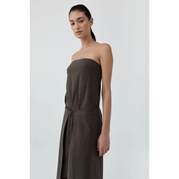 St. Agni Modular Dress in Wood, view 3