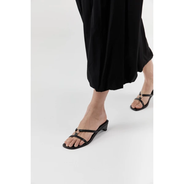 St. Agni Multi Strap Heel in Black, view 2