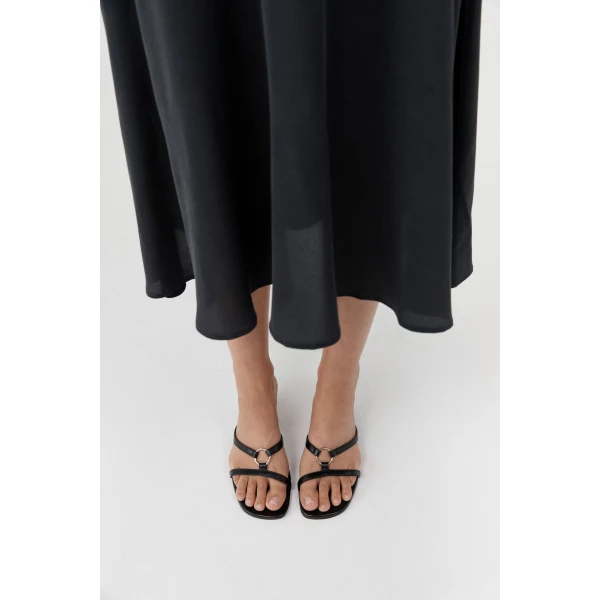 St. Agni Multi Strap Heel in Black, view 5