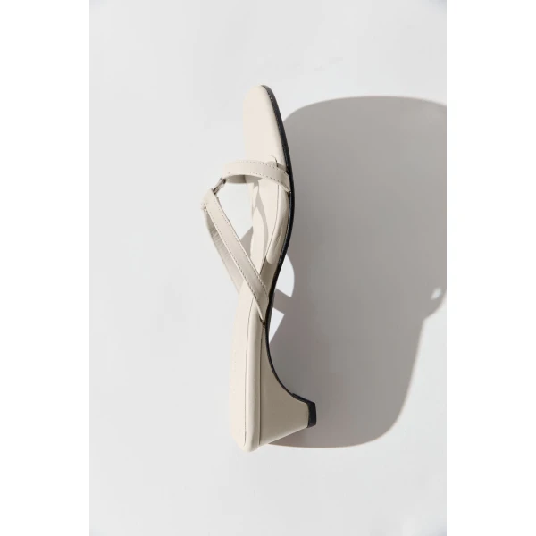 St. Agni Multi Strap Heel in Off White, view 5