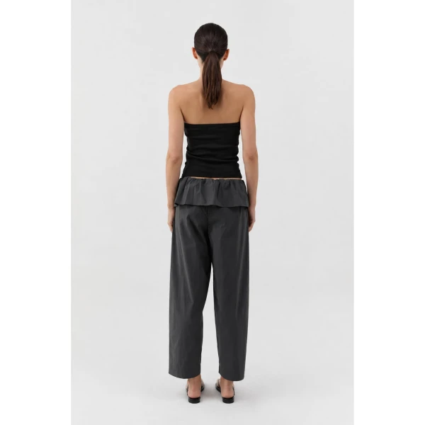 St. Agni Organic Cotton 90s Strapless Top in Jet Black, view 5