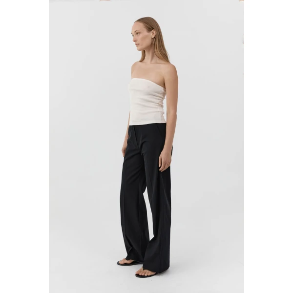 St. Agni Organic Cotton 90s Strapless Top in Talco, view 5