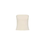 St. Agni Organic Cotton 90s Strapless Top in Talco