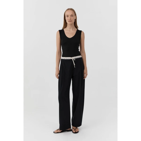St. Agni Organic Cotton 90s Top in Jet Black, view 2