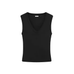 St. Agni Organic Cotton 90s Top in Jet Black