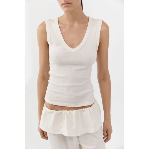 St. Agni Organic Cotton 90s Top in Talco, view 3