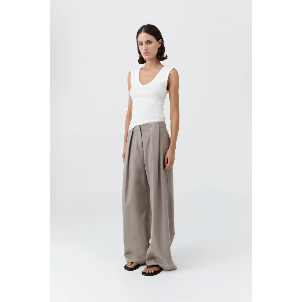 St. Agni Organic Cotton 90s Top in White, view 4